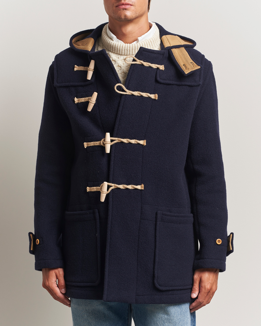 Herre | Jakker | Gloverall | Mid Length Monty Union Jack Duffle Coat Navy