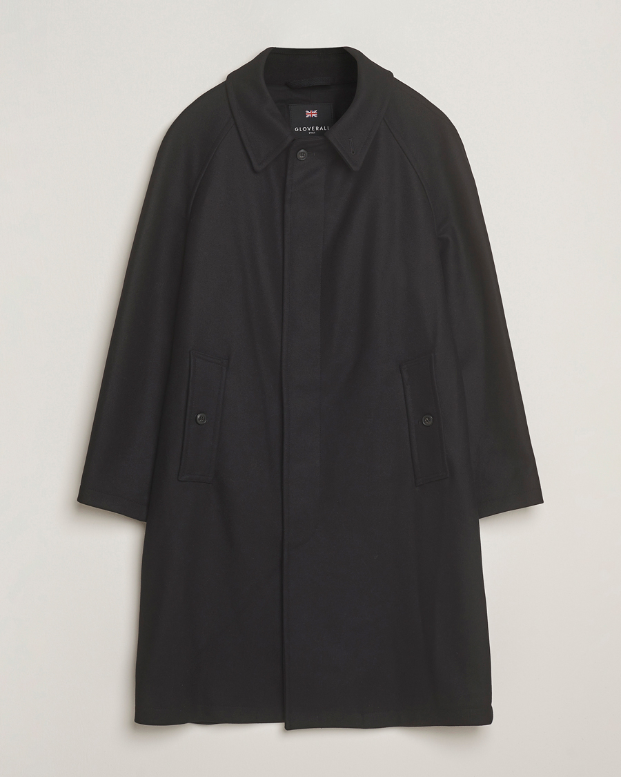 Herre | Jakker | Gloverall | Wool Mac Coat Black