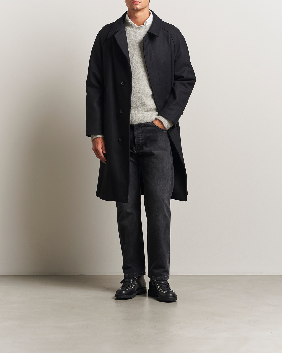 Herre | Jakker | Gloverall | Wool Mac Coat Black