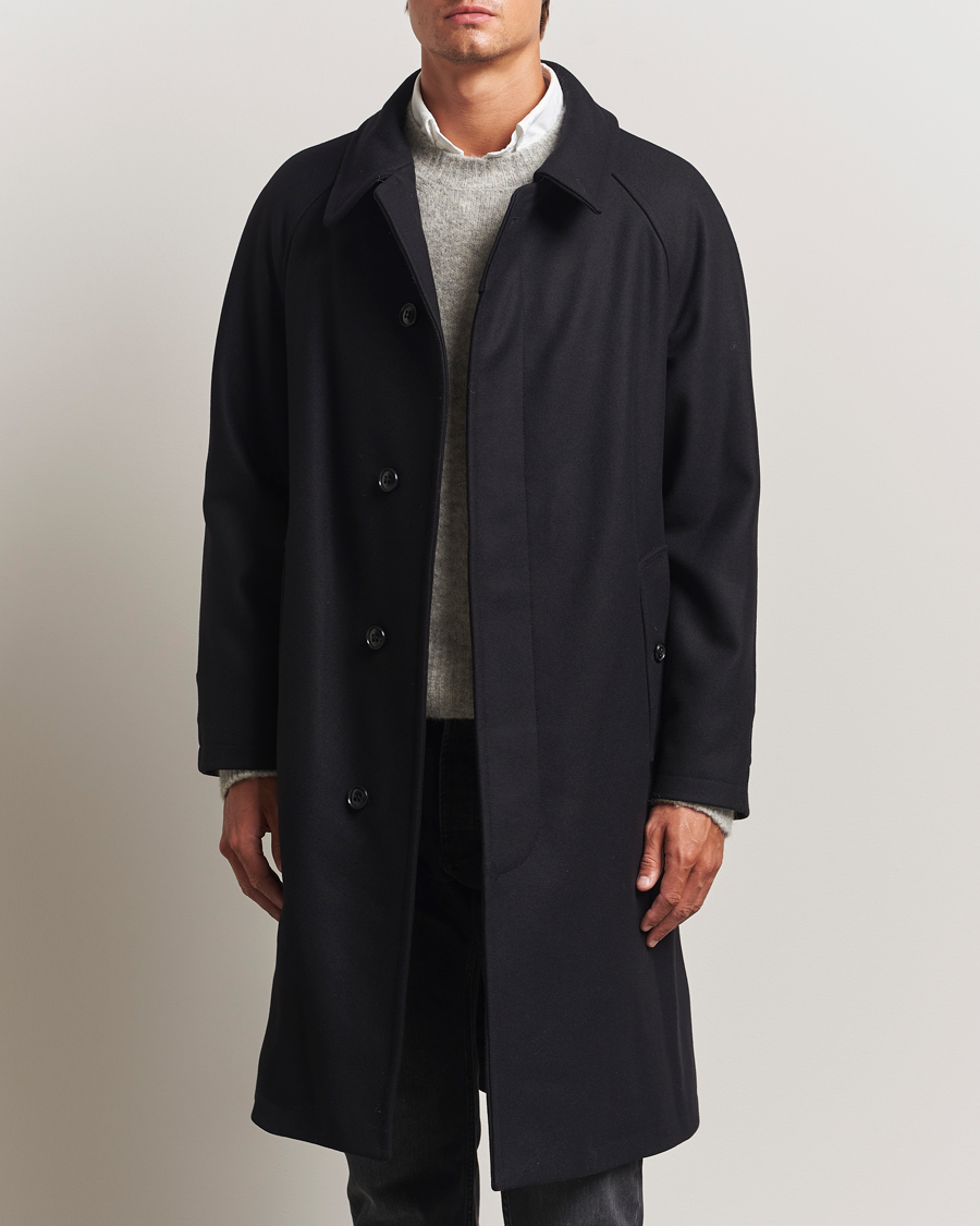 Herre | Jakker | Gloverall | Wool Mac Coat Black