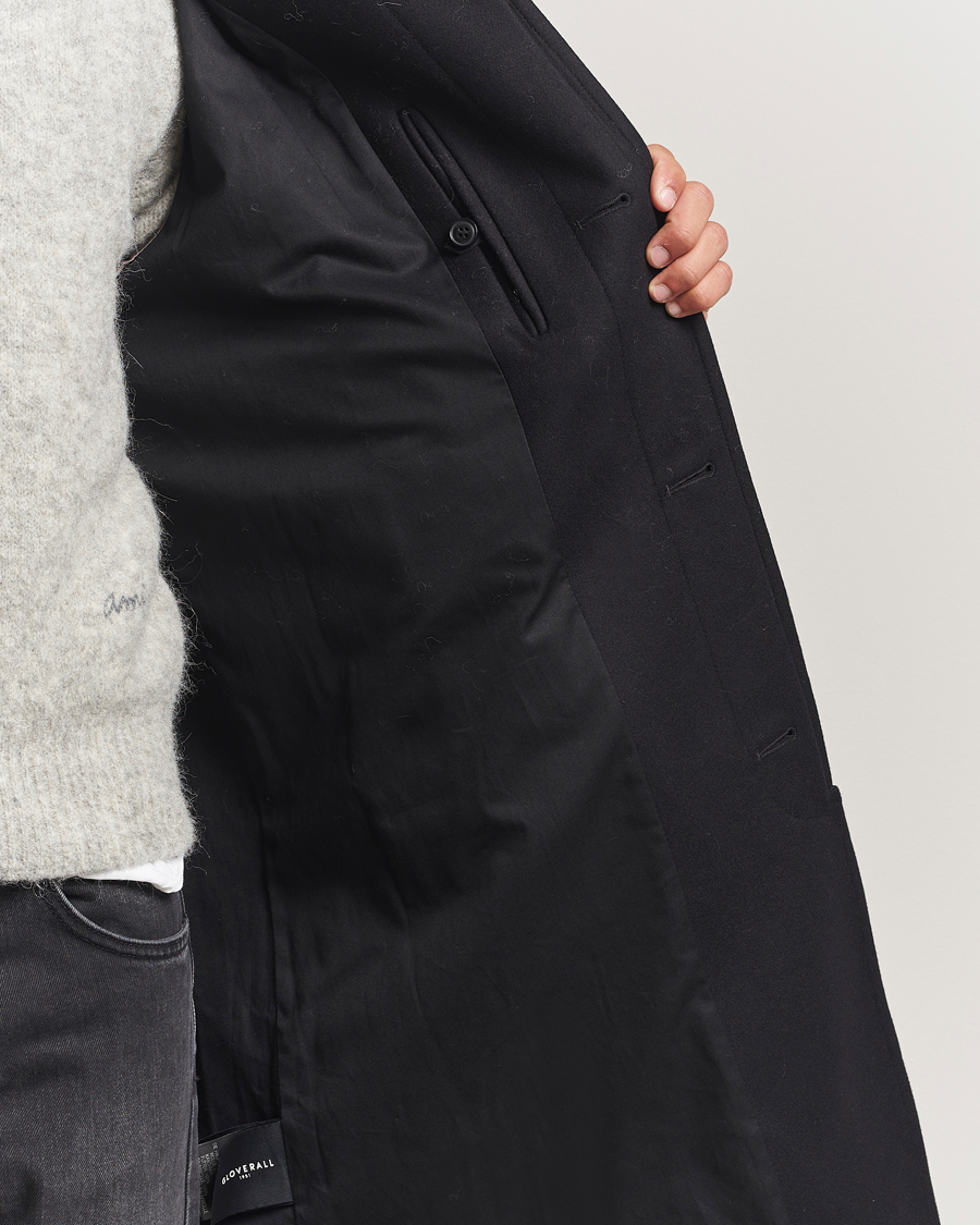 Herre | Jakker | Gloverall | Wool Mac Coat Black