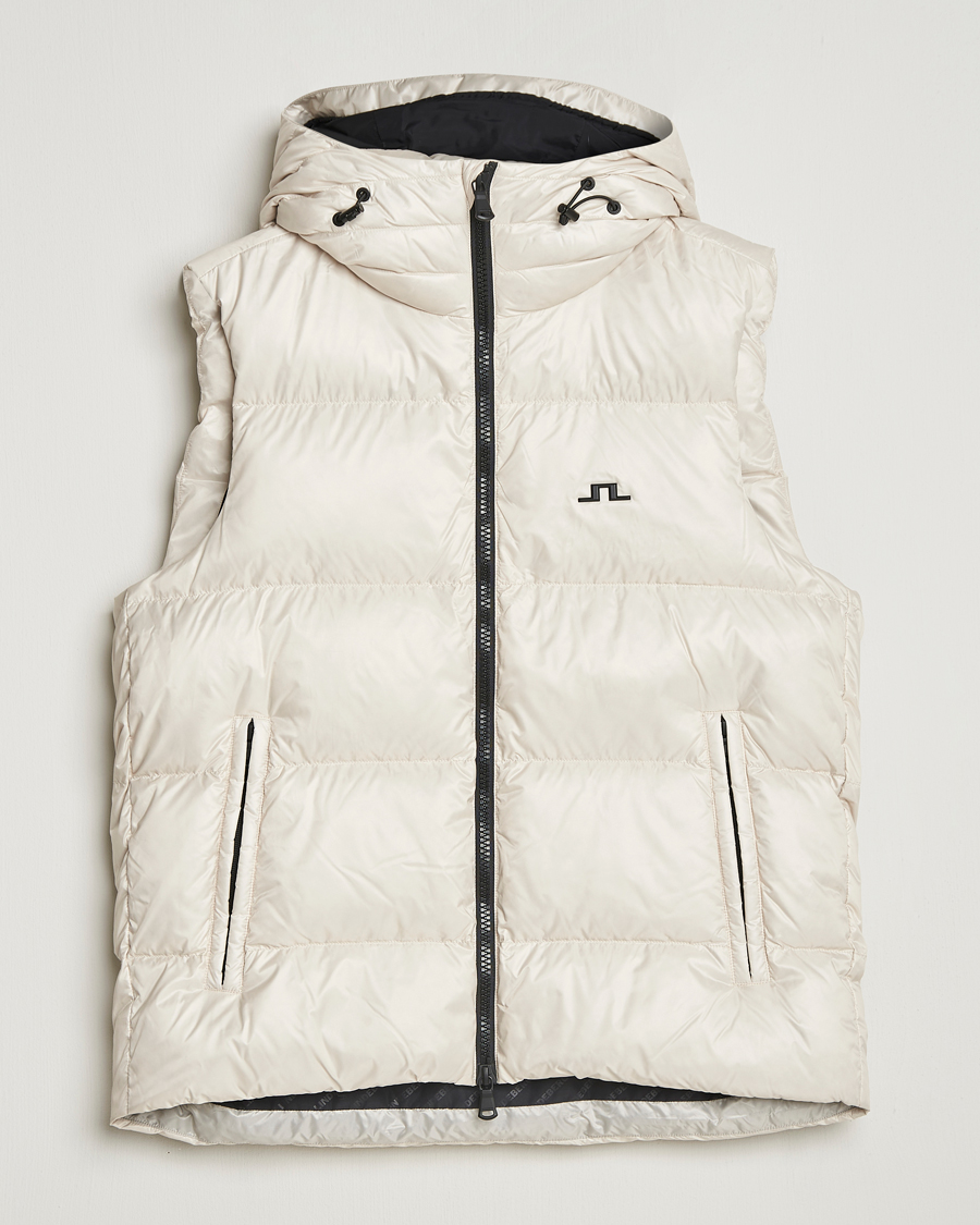 Herre | Jakker | J.Lindeberg | Daryl Down Hooded Vest Moonbeam