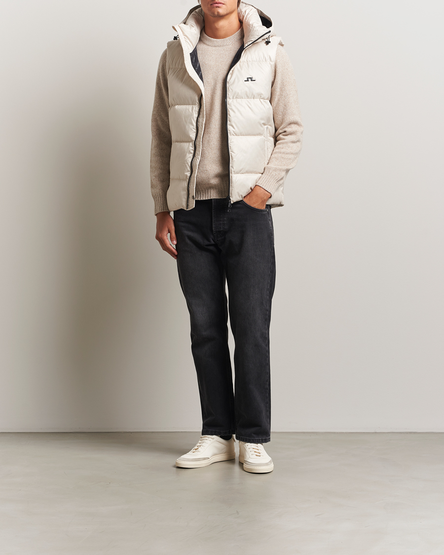 Herre | Vester | J.Lindeberg | Daryl Down Hooded Vest Moonbeam