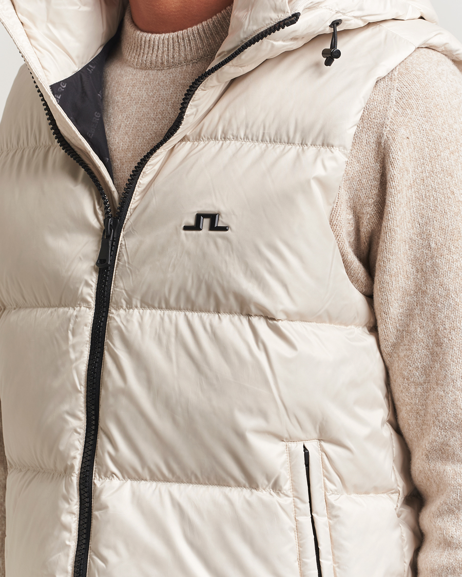 Herre | Vester | J.Lindeberg | Daryl Down Hooded Vest Moonbeam