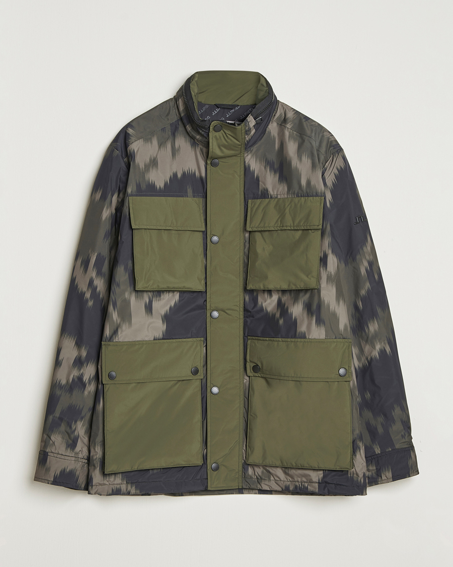 Herre | Jakker | J.Lindeberg | Aiden 2L Padded Printed Field Jacket Wrap Forest