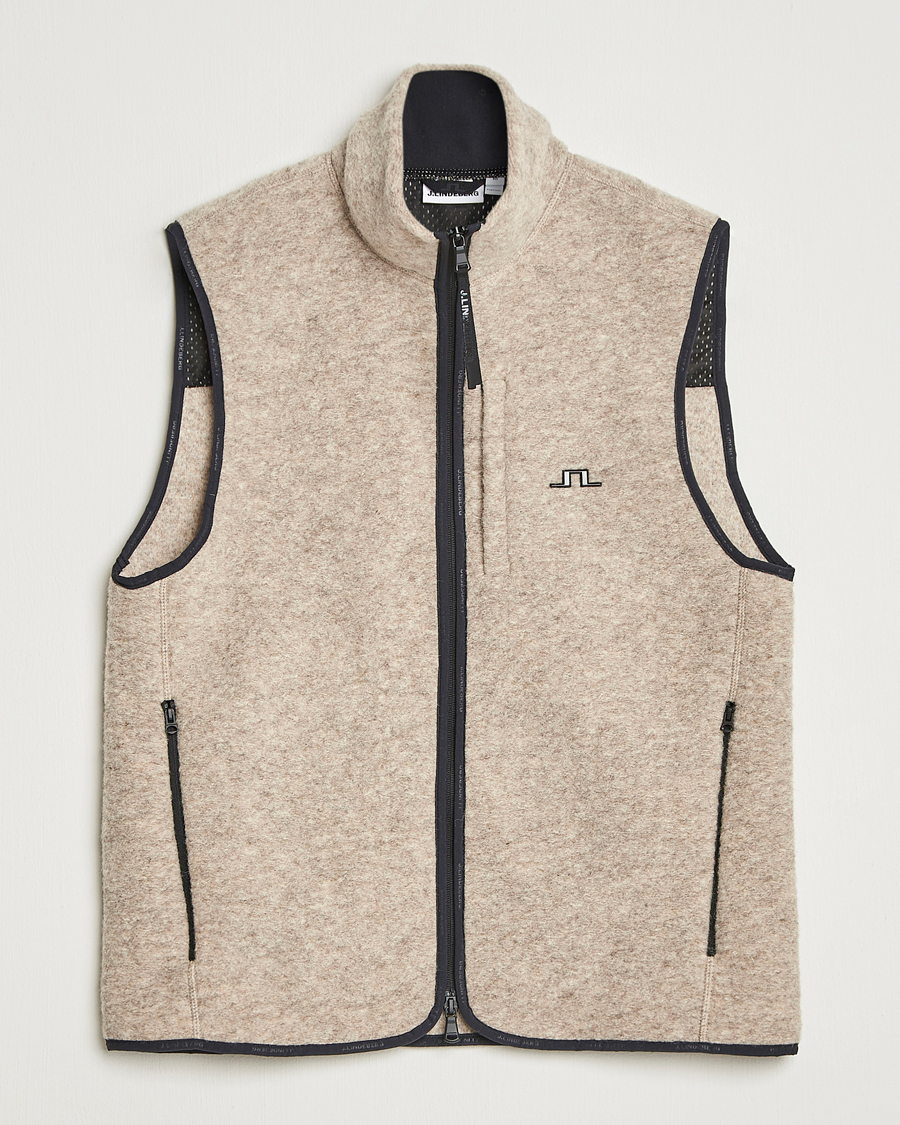 Herre | Gensere | J.Lindeberg | Duncan Wool Fleece Vest Moonbeam
