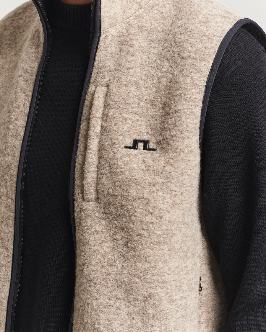 Herre | Gensere | J.Lindeberg | Duncan Wool Fleece Vest Moonbeam