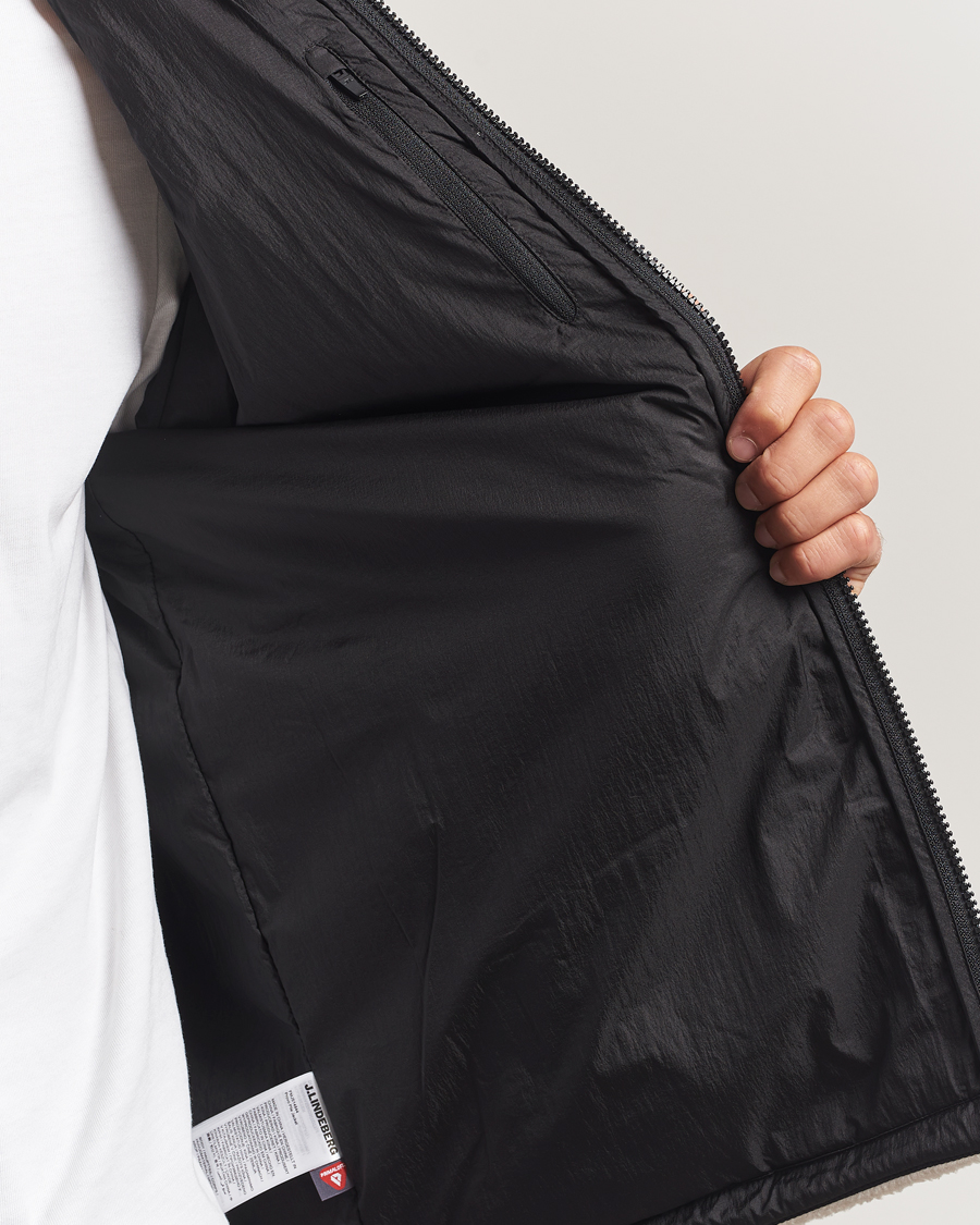 Herre | Gensere | J.Lindeberg | Provo Pile Hooded Full Zip Moonbeam