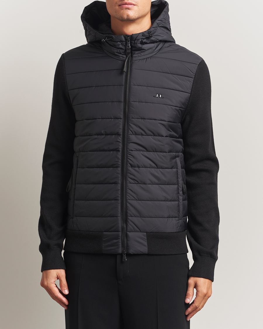 Herre | Jakker | J.Lindeberg | Thorn Hooded Hybrid Jacket Black