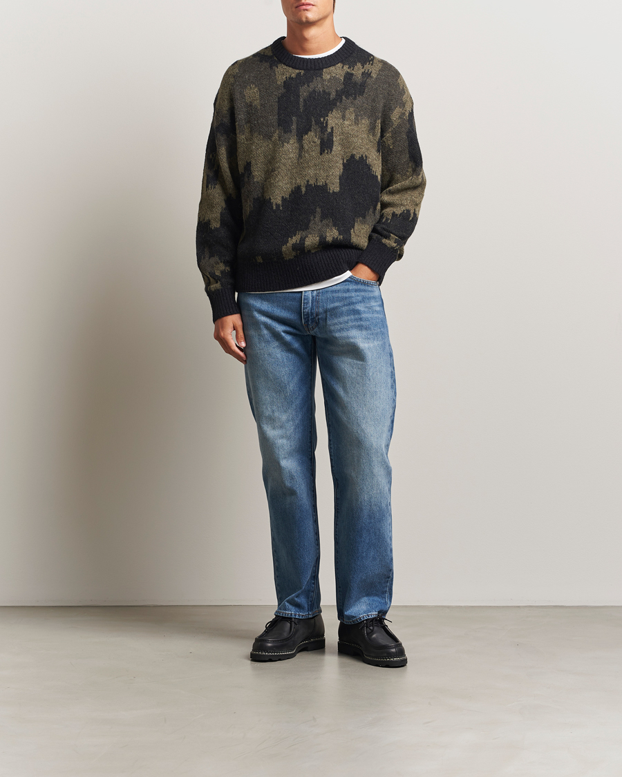 Herre | Gensere | J.Lindeberg | Nate Graphic Jaquard Knitted Sweater Forest Green