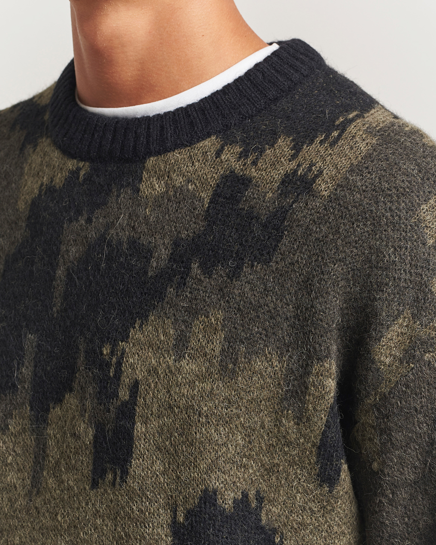 Herre | Gensere | J.Lindeberg | Nate Graphic Jaquard Knitted Sweater Forest Green