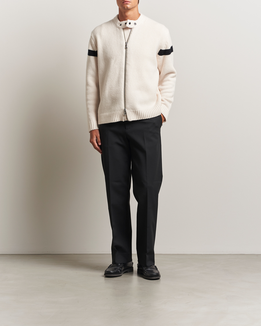 Herre | Gensere | J.Lindeberg | Kessler Biker Wool Full Zip Moonbeam