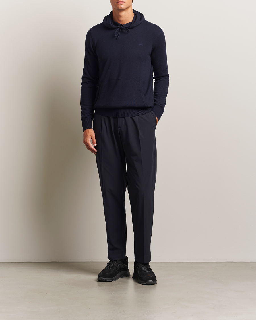 Herre | Gensere | J.Lindeberg | Karl Merino Hoodie Navy