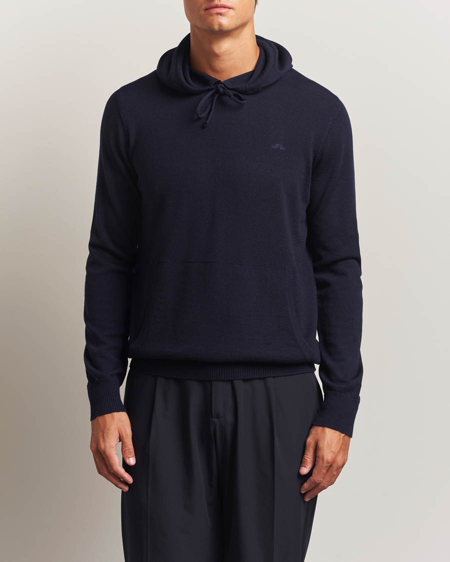 Herre | Gensere | J.Lindeberg | Karl Merino Hoodie Navy