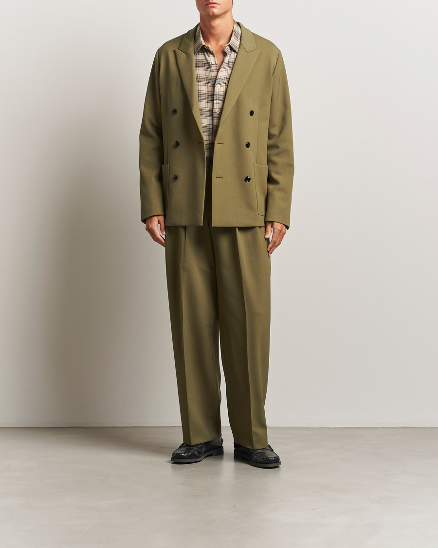 Herre | Bukser | NN07 | Justin Double Pleated Suit Trousers Firene Green