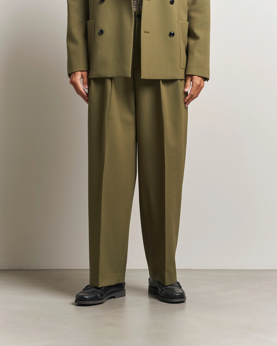 Herre | Bukser | NN07 | Justin Double Pleated Suit Trousers Firene Green