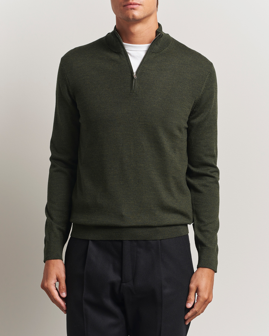 Herre | Gensere | NN07 | Sergio Merino Half Zip Dark Army