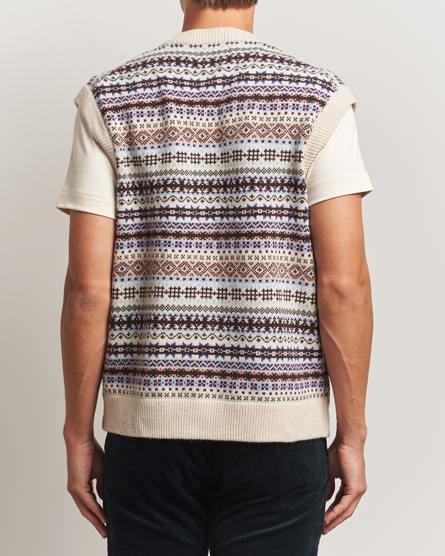 Herre | Gensere | NN07 | Robbie Fairisle Full Zip Vest Multi