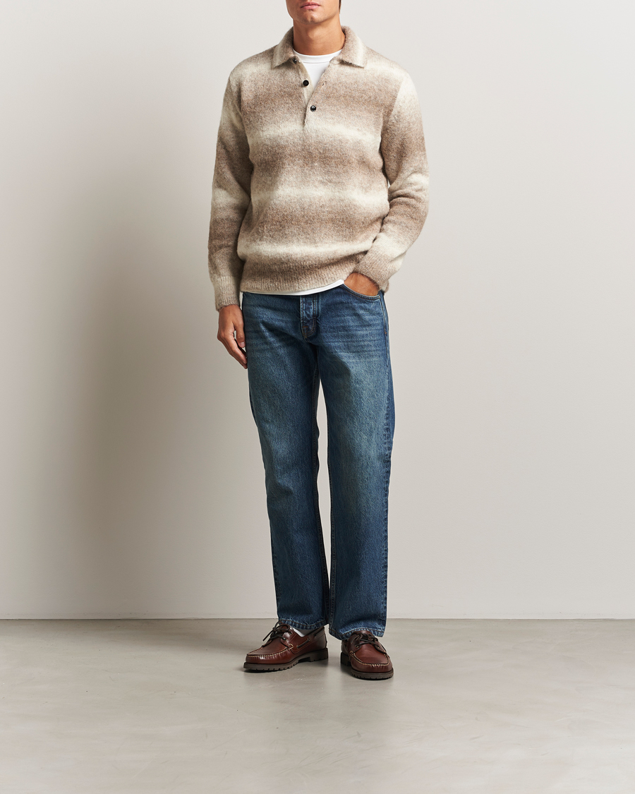 Herre | Gensere | NN07 | Alfie Alpaca Knitted Polo Light Camel