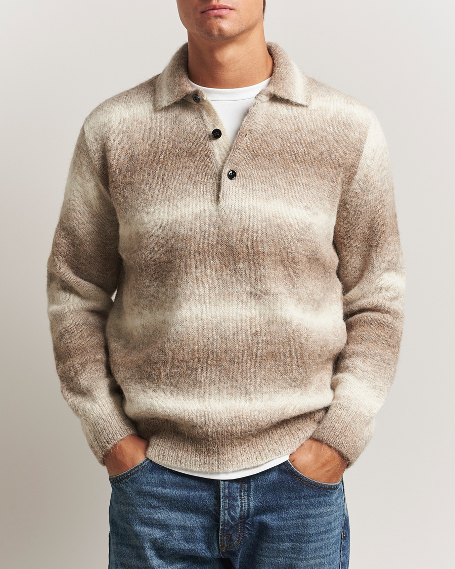 Herre | Gensere | NN07 | Alfie Alpaca Knitted Polo Light Camel