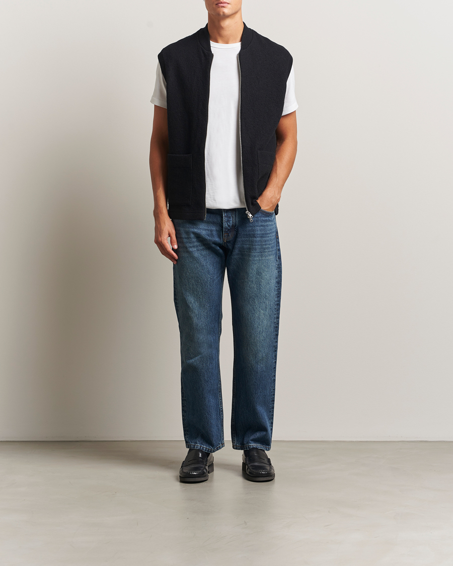 Herre | Gensere | NN07 | Boiled Wool Vest Black