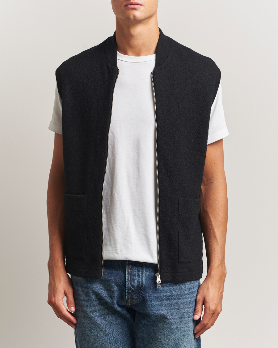 Herre | Gensere | NN07 | Boiled Wool Vest Black