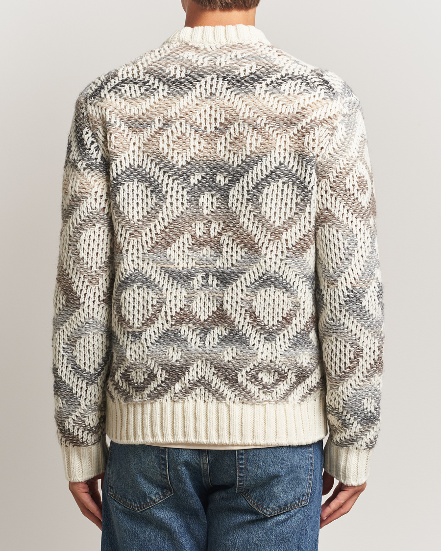 Herre | Gensere | NN07 | Brady Heavy Knitted Sweater Ivory Multi