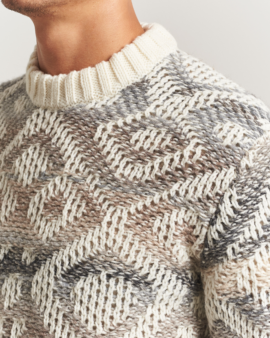 Herre | Gensere | NN07 | Brady Heavy Knitted Sweater Ivory Multi
