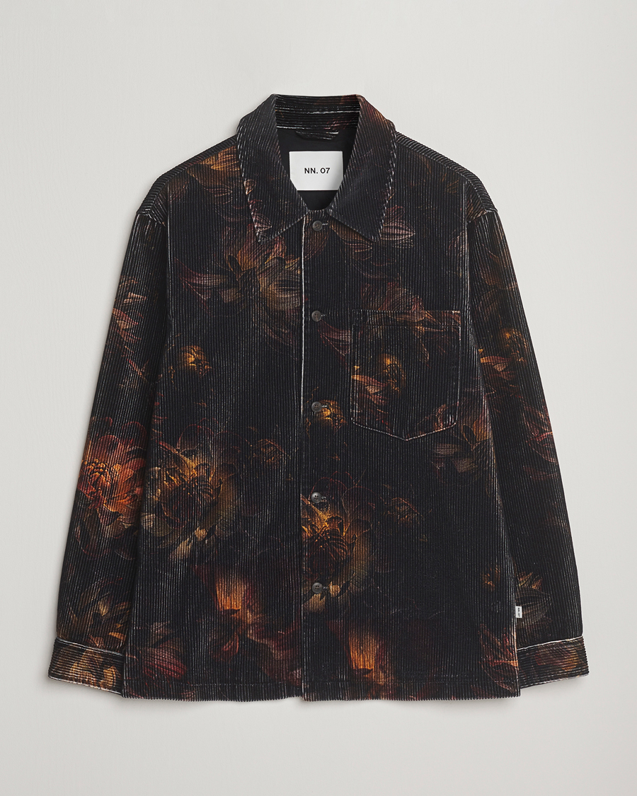 Herre | Skjorter | NN07 | Blaze Printed Corduroy Overshirt Multi