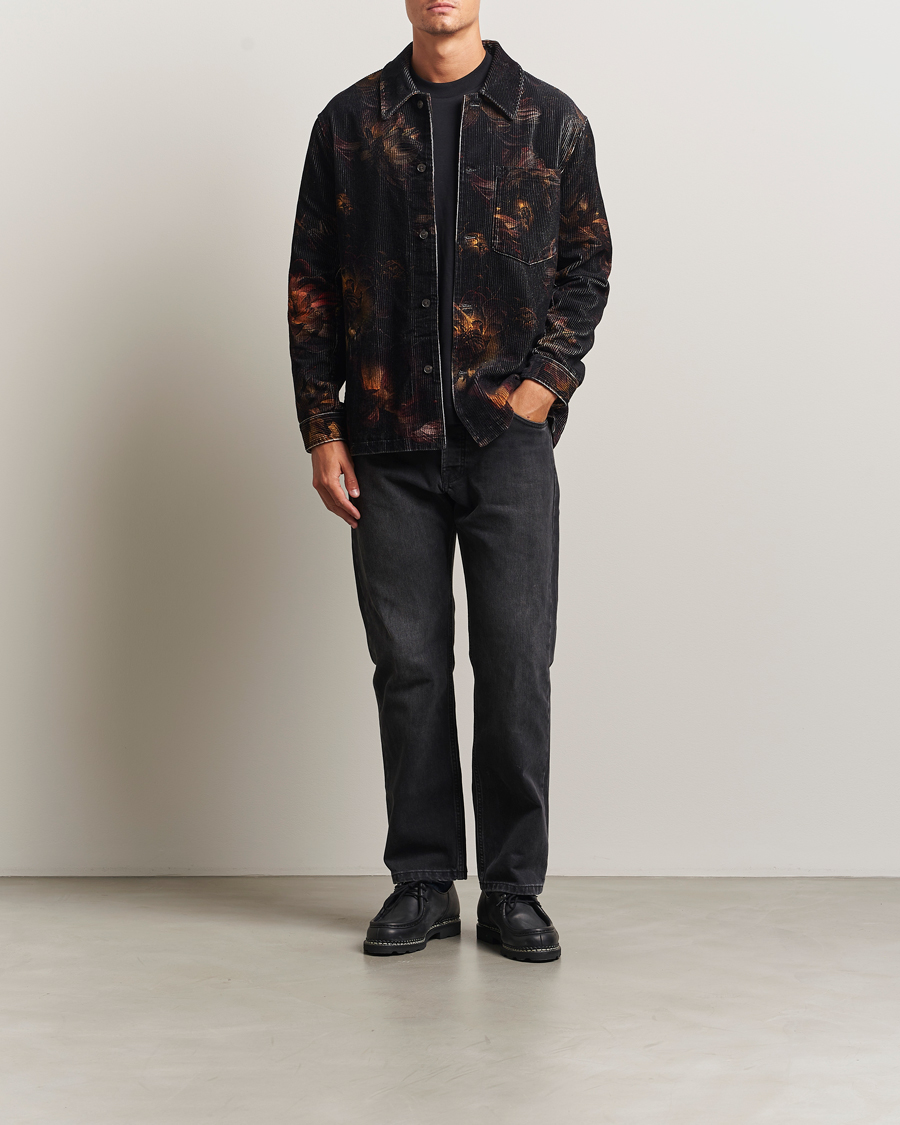 Herre | Skjorter | NN07 | Blaze Printed Corduroy Overshirt Multi