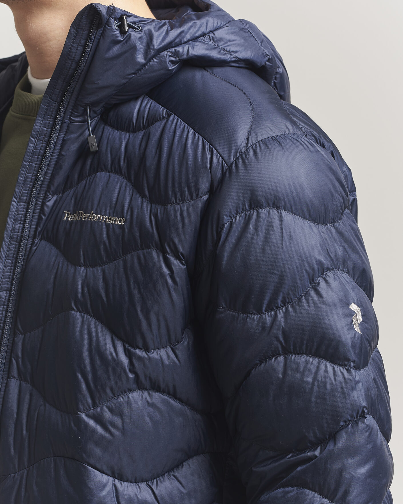 Herre | Jakker | Peak Performance | Helium Down Hooded Jacket Blue Shadow