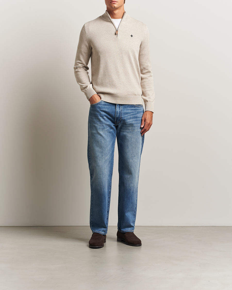 Herre | Gensere | Morris | Darmon Half Zip Beige