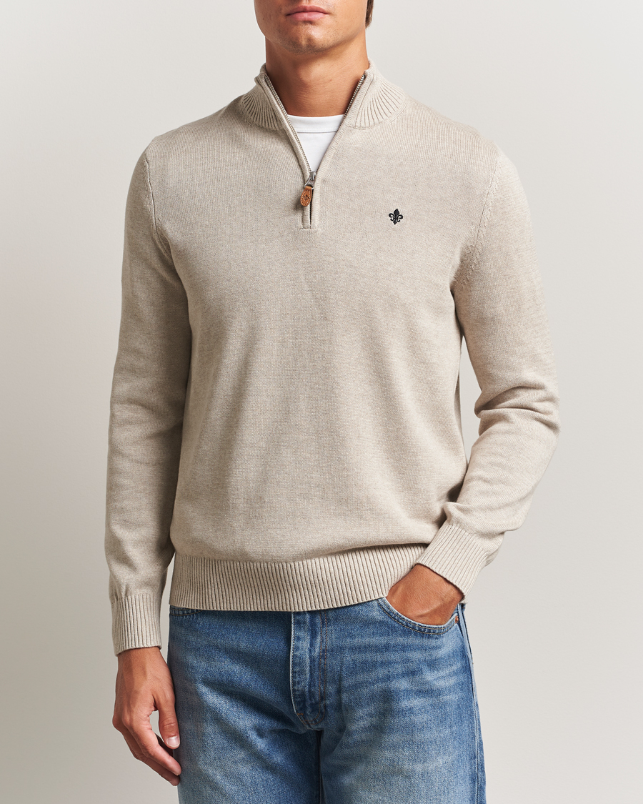 Herre | Gensere | Morris | Darmon Half Zip Beige