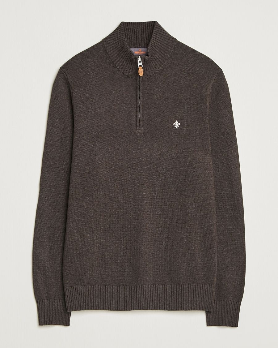 Herre | Gensere | Morris | Darmon Half Zip Brown