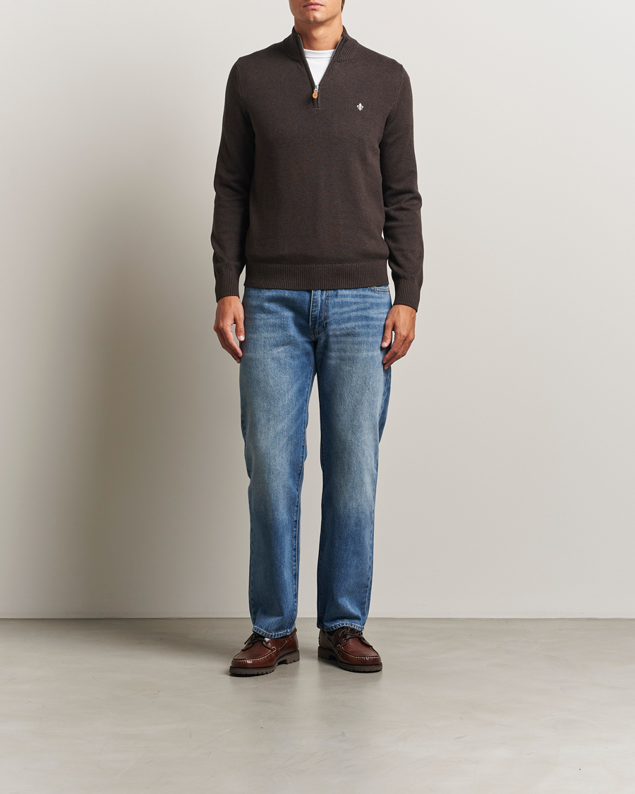 Herre | Gensere | Morris | Darmon Half Zip Brown