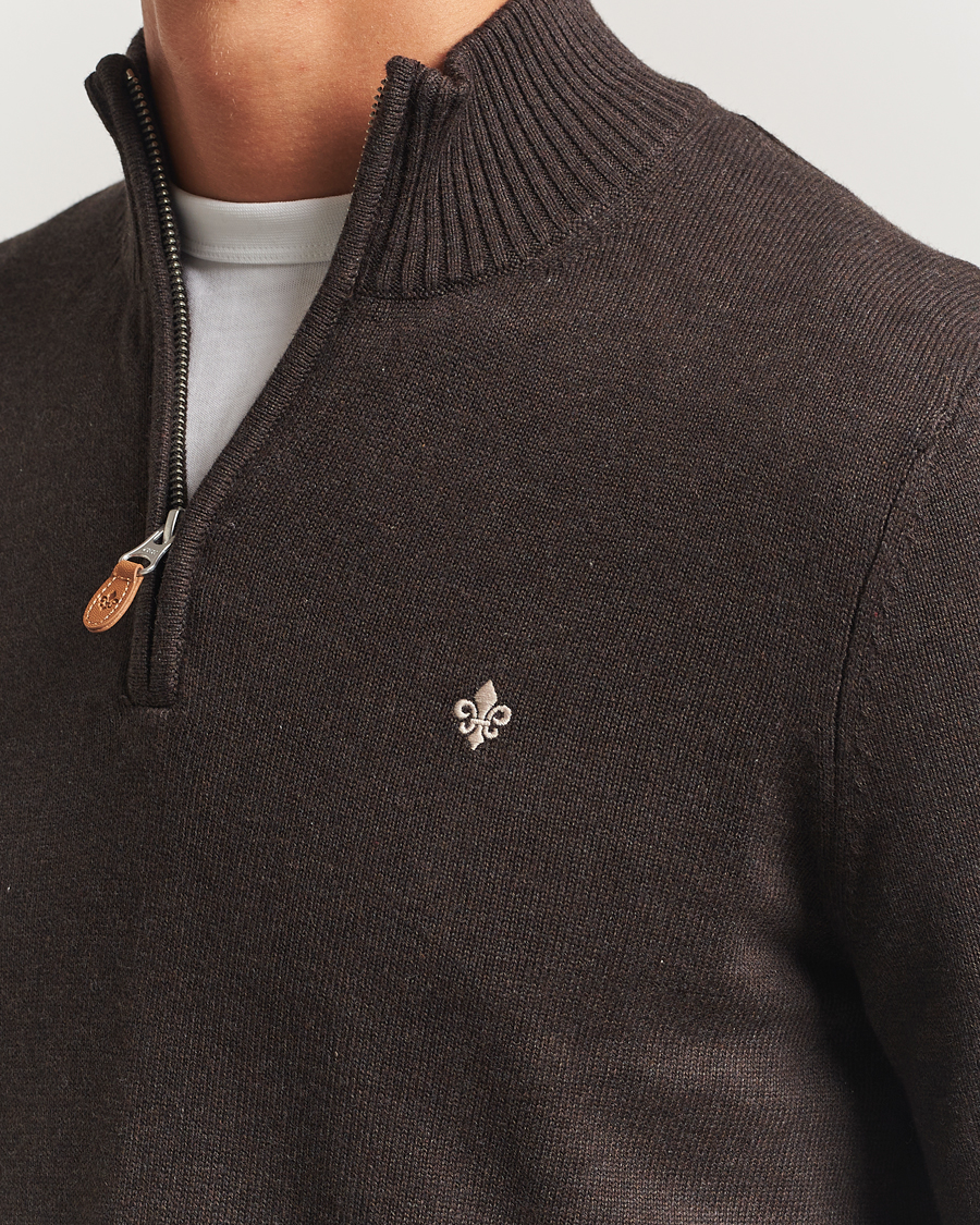 Herre | Gensere | Morris | Darmon Half Zip Brown