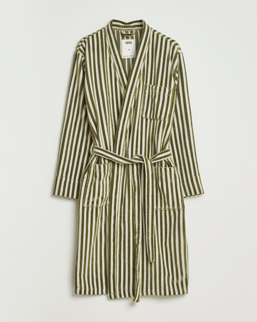 Herre | Pyjamaser og badekåper | OAS | Korto Cotton Robe Green