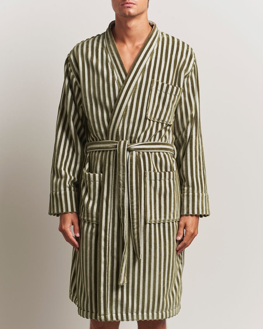 Herre | Pyjamaser og badekåper | OAS | Korto Cotton Robe Green