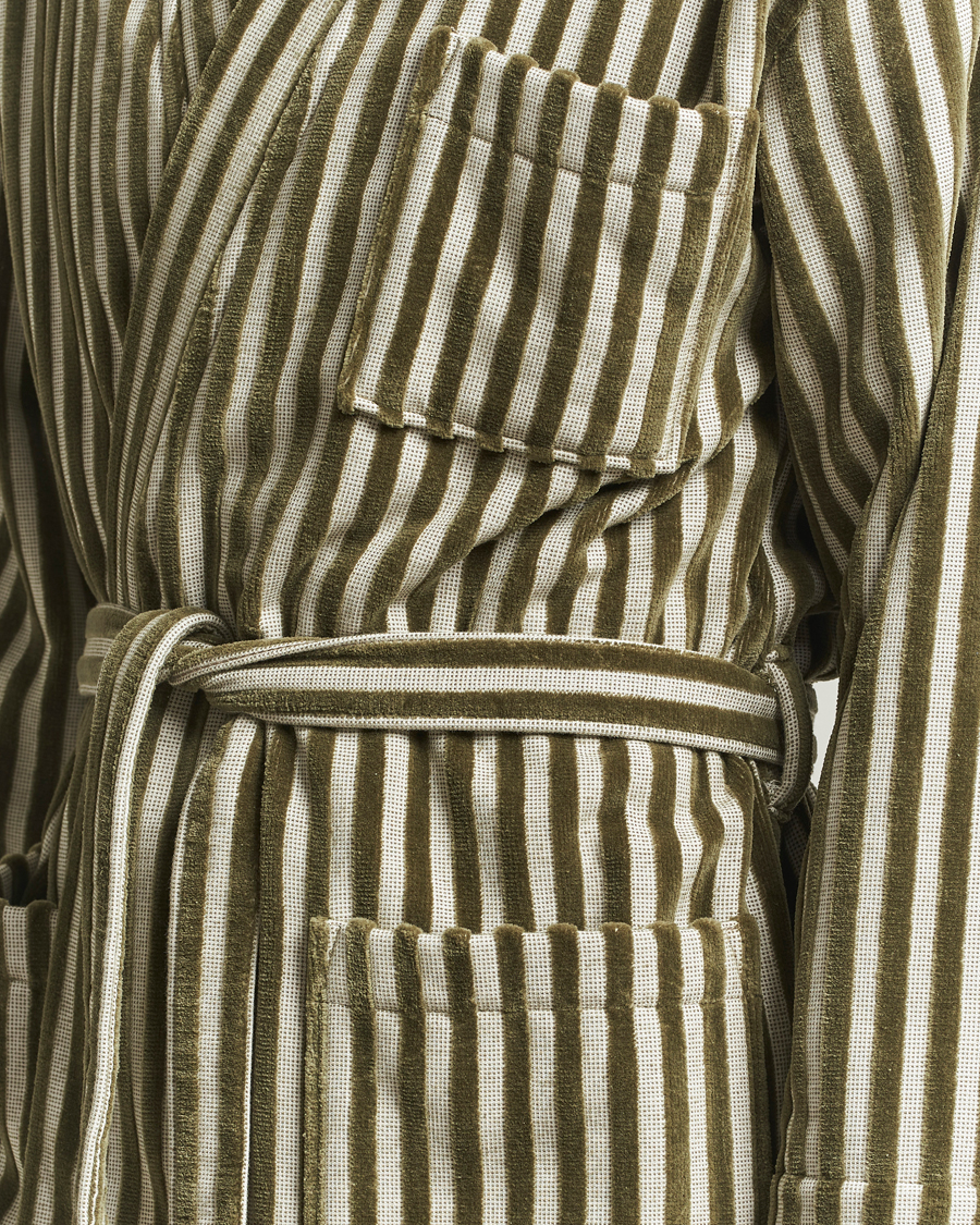 Herre | Pyjamaser og badekåper | OAS | Korto Cotton Robe Green
