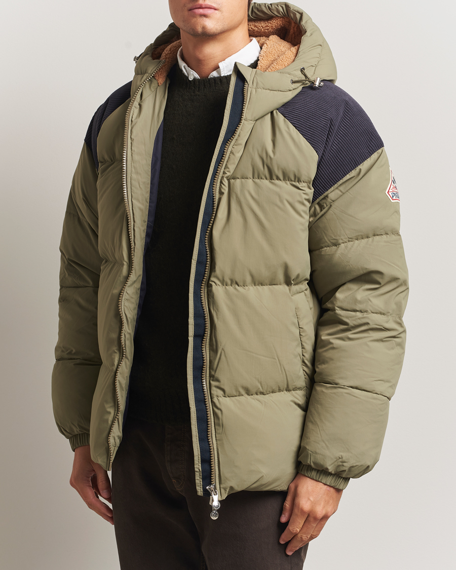 Herre | Jakker | Pyrenex | Retro Sten Hooded Puffer Jacket Mermaid