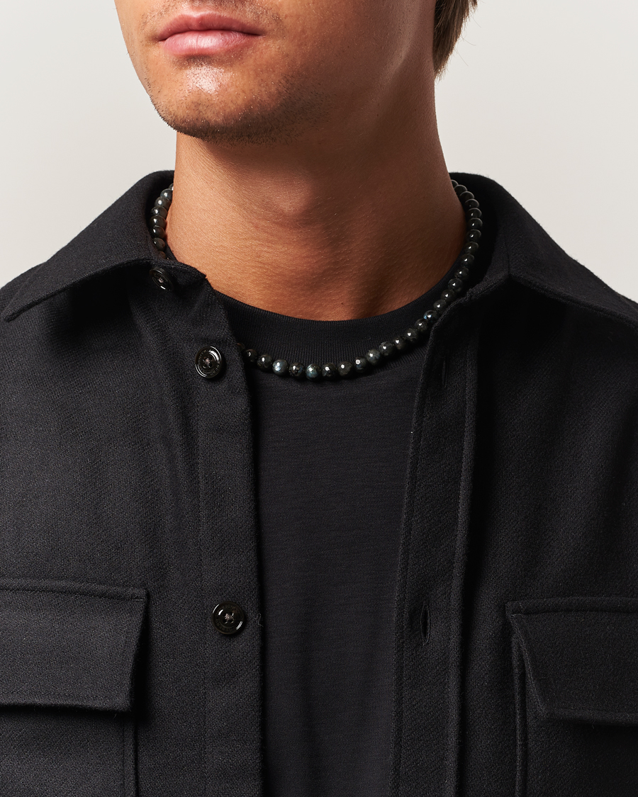 Herre | Smykker | Tom Wood | Cove Necklace Black Larvikite