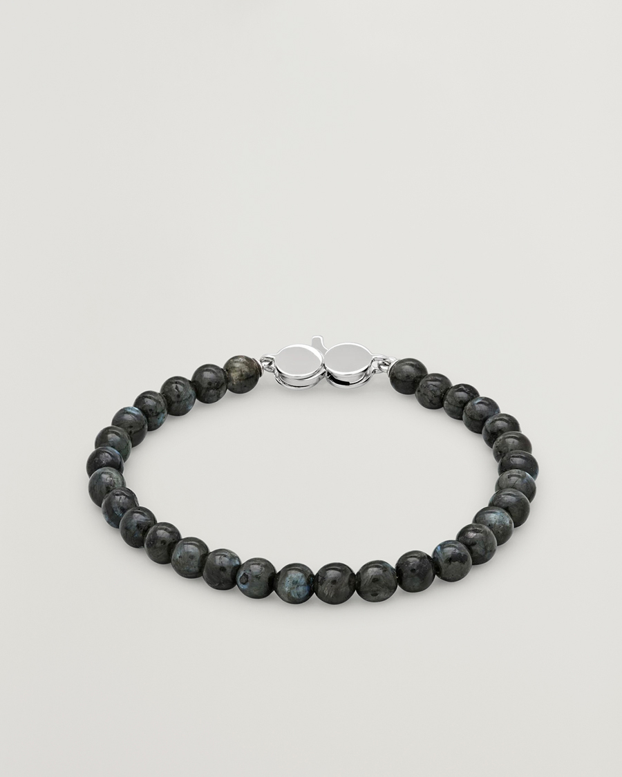 Herre | Smykker | Tom Wood | Cove Bracelet Slim Black Larvikite