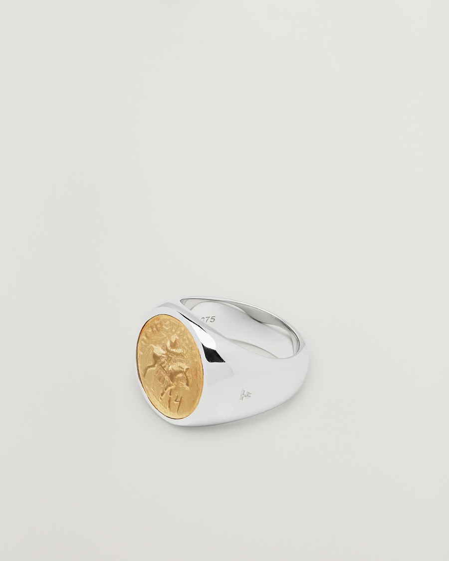 Herre | Smykker | Tom Wood | Coin Pinky Ring Silver/Gold