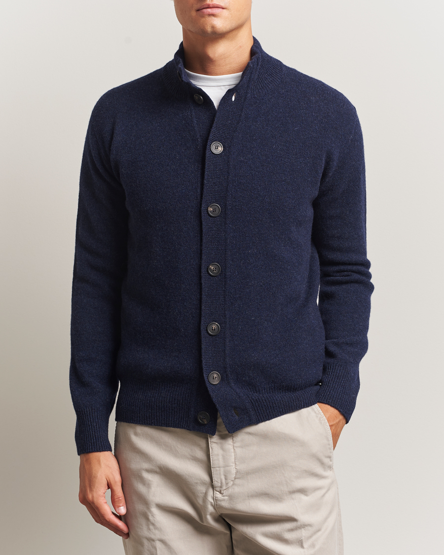 Herre | Gensere | Altea | Shetland Cardigan Navy