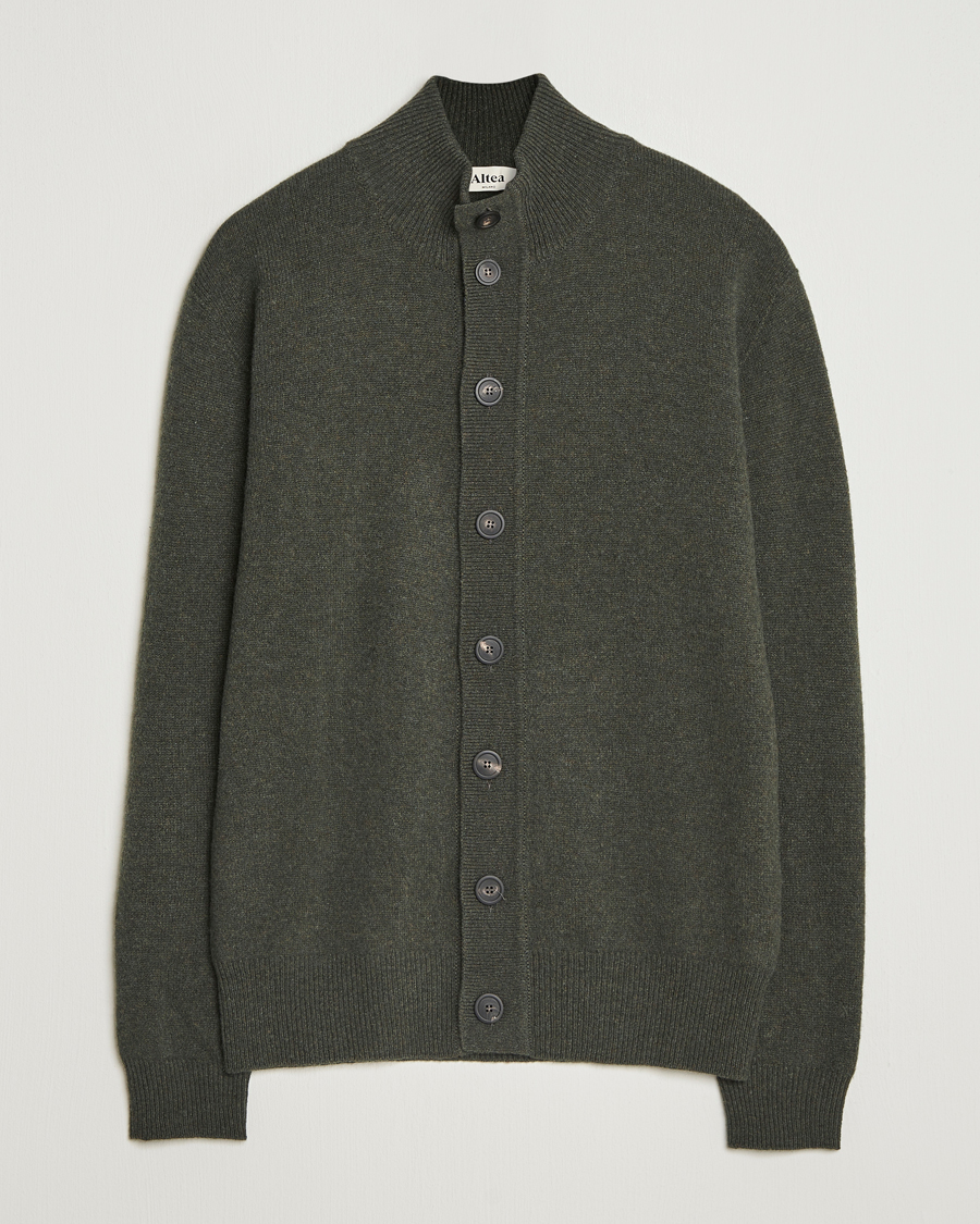 Herre | Gensere | Altea | Shetland Cardigan Dark Green