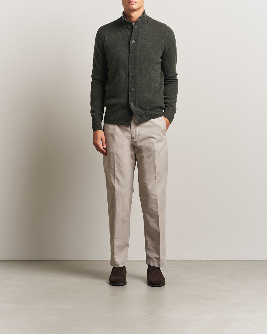 Herre | Gensere | Altea | Shetland Cardigan Dark Green