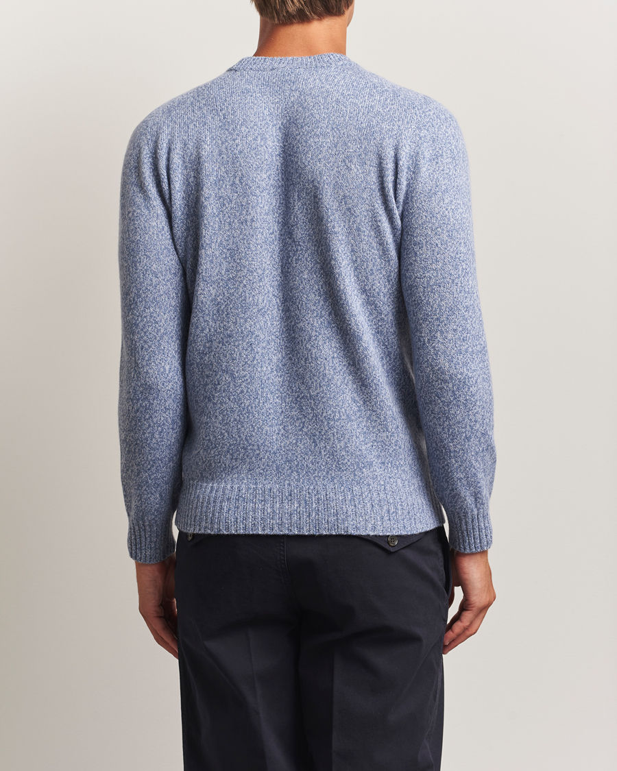 Herre | Gensere | Altea | Wool/Cashmere Crew Neck Sweater Light Blue Melange