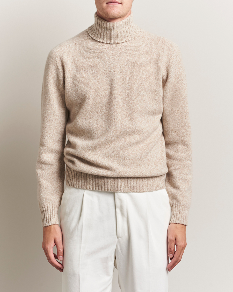 Herre | Gensere | Altea | Wool/Cashmere Rollneck Beige Melange
