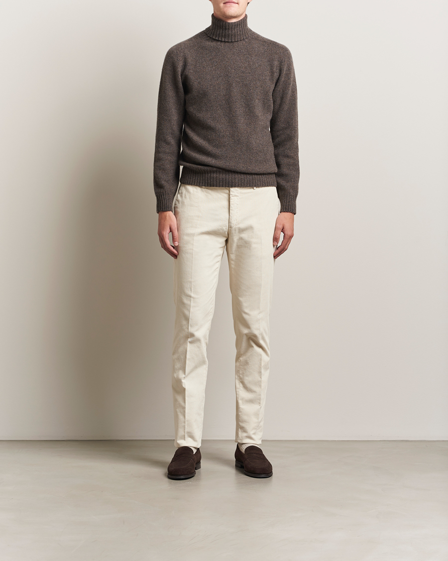 Herre | Gensere | Altea | Wool/Cashmere Rollneck Dark Brown Melange