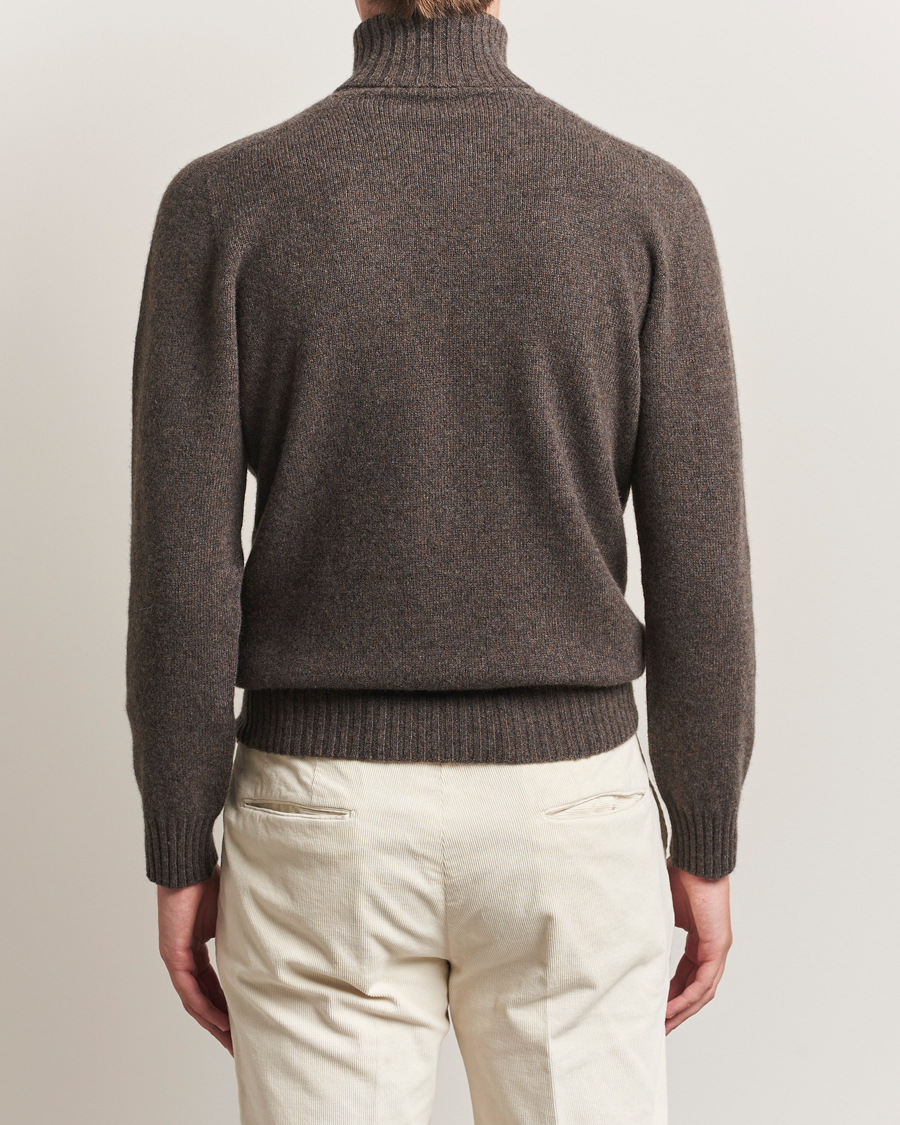 Herre | Gensere | Altea | Wool/Cashmere Rollneck Dark Brown Melange